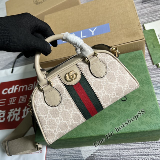 Gucci官網2022新款女包 古馳Ophidia系列迷你GG手提包724606 gqy4552